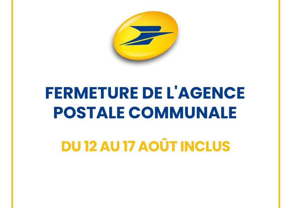 Fermeture agence postale communale