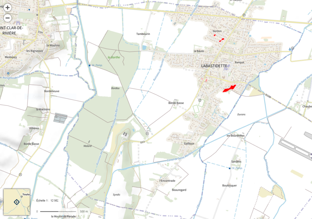 Carte évolution termites Labastidette