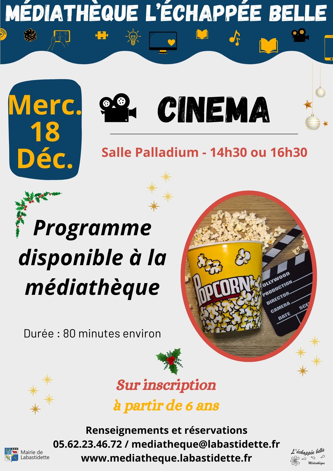 Médiathèque : Cinéma de Noël 18122024