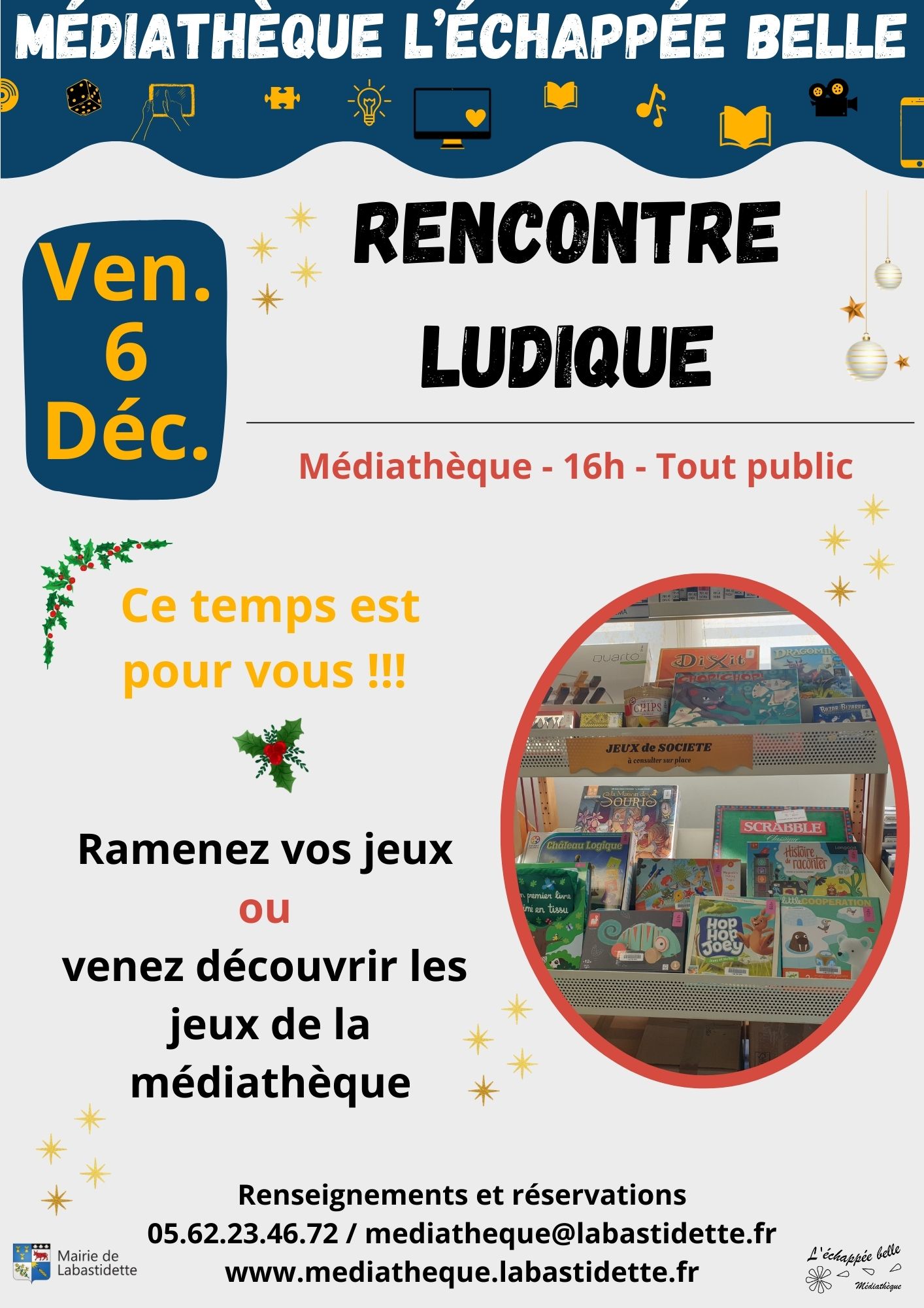 Médiathèque : Rencontre Ludique 061224