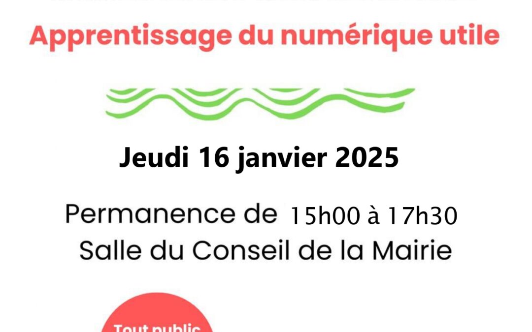 Atelier numérique – Jeudi 16 janvier