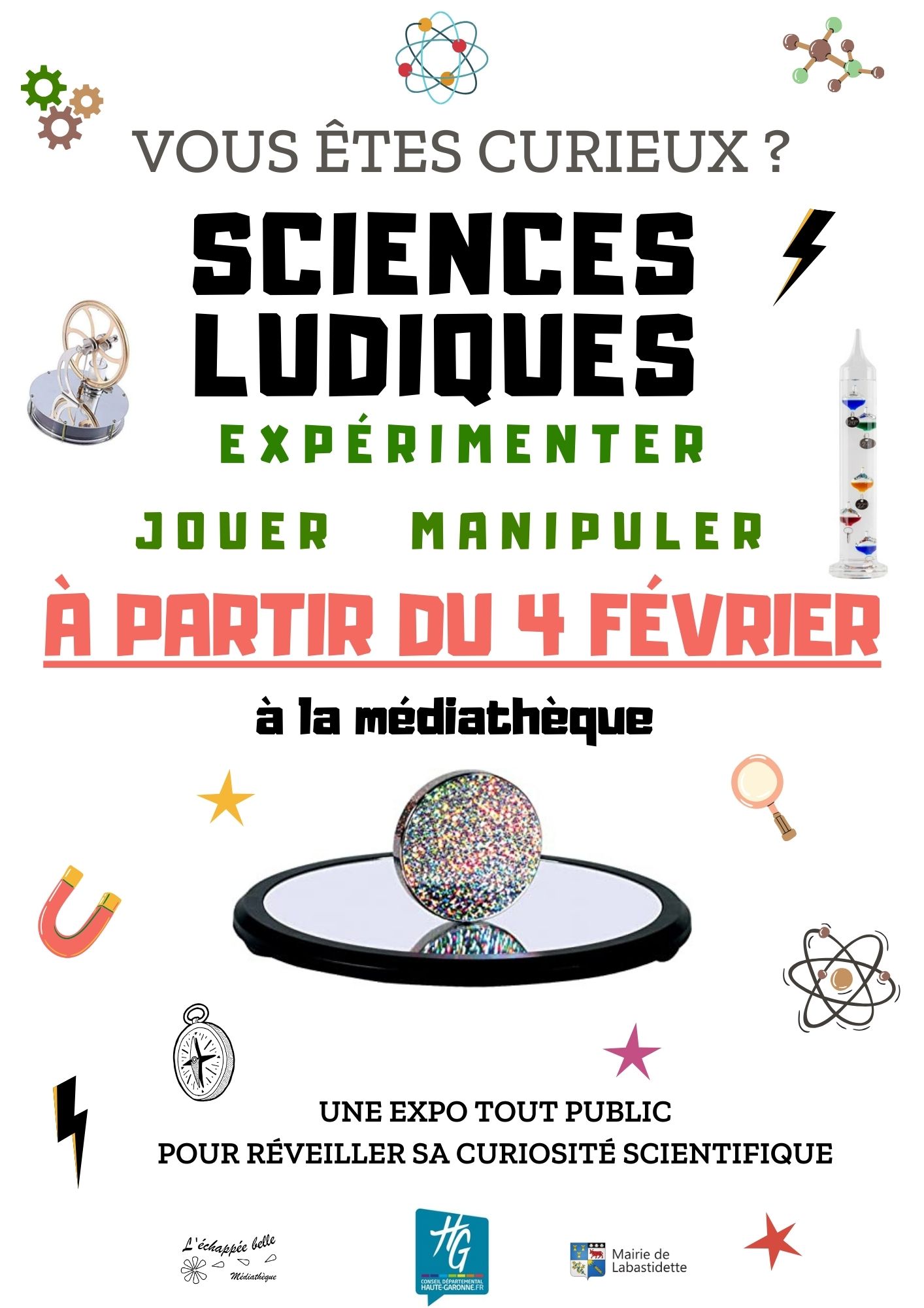 Médiathèque : expo sciences ludiques